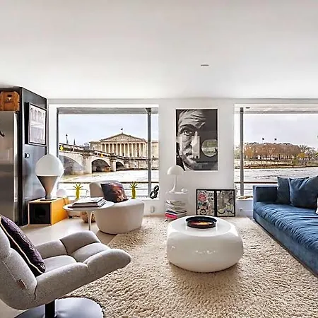 Luxury Houseboat - Concorde/tour Eiffel View Appartement
